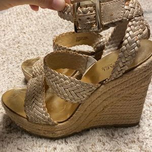 Michael Kors straw wedges